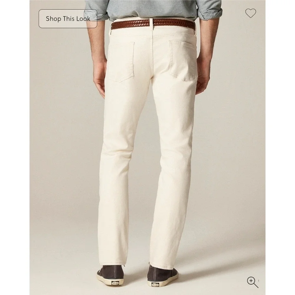 J.Crew 770‎ Straight Fit Pants Mens 29x30 Cream Off White Jeans NWT $118